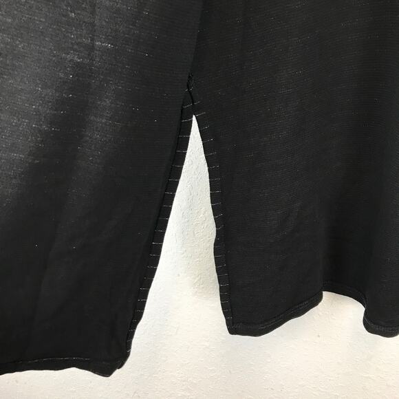 J. Jill Wearever Silver Metallic Stripe Open Front Longline Cardigan Sweater - Picture 7 of 9